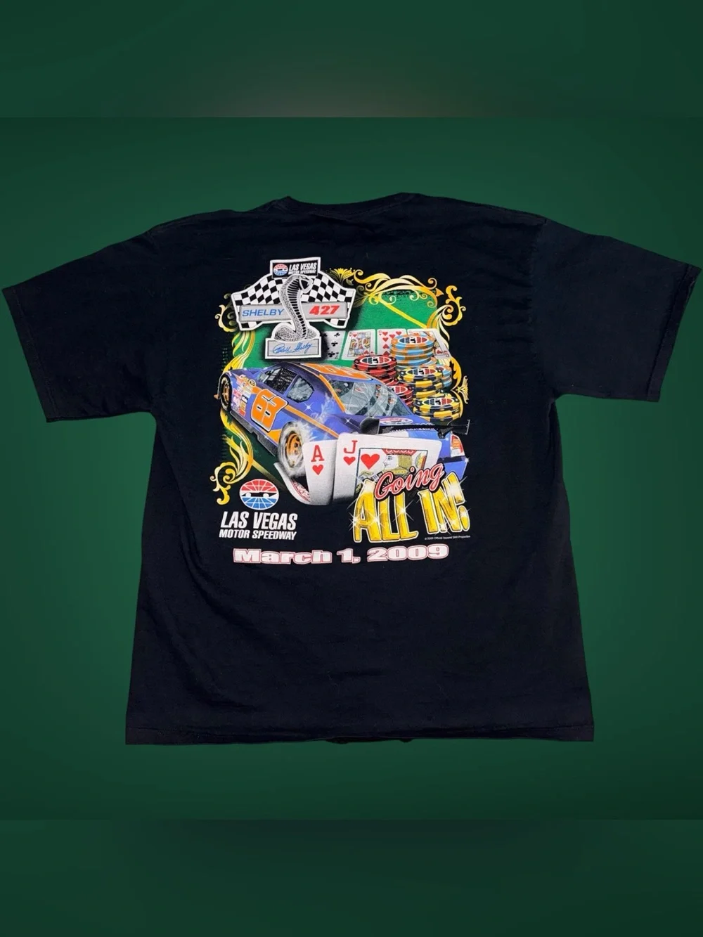 Vintage Y2K 2009 NASCAR Shelby 427 Las Vegas Motor Speedway Size XL T Shirt - Picture 6 of 6